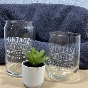 Vintage 1974 Glass Set​​​​